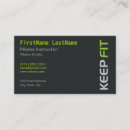 Recherche de forme physique cartes visite Instructeur