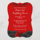 Recherche de sang rouge invitations Fête d'anniversaire