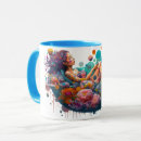 Recherche de graffiti coloré tasses Fleur