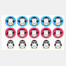 Recherche de manchots autocollants Illustration