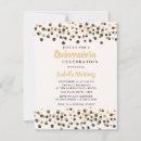 Recherche de confetti quinceanera invitations Noir