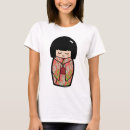Recherche de poupée kokeshi tshirts Mignon