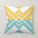 Recherche de turquoise et jaune coussins Moderne