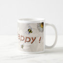 Recherche de abeille heureuse tasses Floral