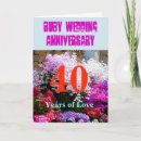 Recherche de quarantième mariage anniversaire cartes Quarante