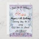 Recherche de de lavande anniversaire invitations Girly