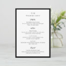 Recherche de noir et blanc mariage menus Élégant