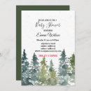 Recherche de pine tree baby shower invitations Hiver
