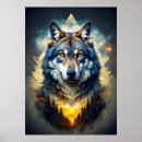 Recherche de loup mystique posters Forêt