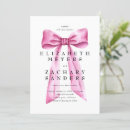 Suche nach pink bow wedding einladungen Elegant
