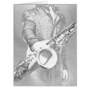 Recherche de joueurs de saxophone cartes postales Musicien