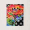 Recherche de peinture abstraite puzzles Rose