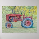 Recherche de tracteur rouge posters Vieux