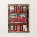 Recherche de camion rouge puzzles Arbre de noël