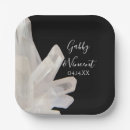 Recherche de pierres assiettes Noir et blanc