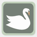 Recherche de cygnes autocollants Rétro