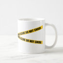 Recherche de scène du crime tasses Police