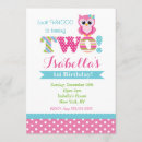Recherche de de hibou fille anniversaire invitations Rose
