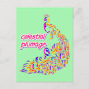 Recherche de plumage cartes postales Paon