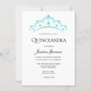 Recherche de aqua quinceanera invitations Élégant