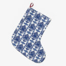 Recherche de bleu chaussette de noël Damassé