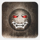 Recherche de monstre rouge autocollants Rétro