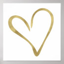 Recherche de coeur romantique posters Blanc