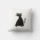 Recherche de yeux verts coussins Chat noir