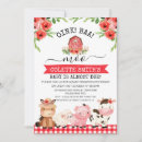 Recherche de barn baby shower invitations Grange rouge
