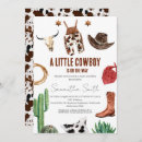 Recherche de little cowboy baby shower invitations Rustique