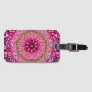 Recherche de fleur mandala bagages étiquettes Rose