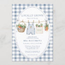Suche nach er oder sie blauer gingham einladungen Blaue gingham babyparty