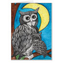 Recherche de conception de hibou cartes postales Nuit