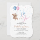 Recherche de gender reveal invitations Ours en peluche