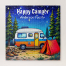 Recherche de camping puzzles Bleu