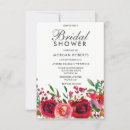 Recherche de red bridal shower invitations Floral