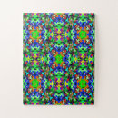 Recherche de motif psychédélique puzzles Jaune