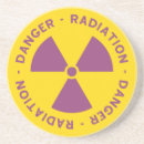 Recherche de symbole radioactif dessous de verres Rayonnement