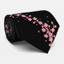 Recherche de fleurs de cerisier cravates Noir