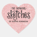 Recherche de coeur girly autocollants Étinceler