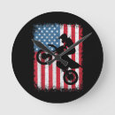 Recherche de motocross horloges Drapeau