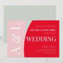 Recherche de rouge clair invitations Géométrique