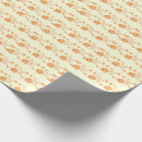 Recherche de fleurs graphiques papier cadeau Orange