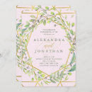 Recherche de faux gold mariage invitations Aquarelle