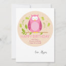 Recherche de hibou anniversaire cartes Oiseau