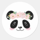 Recherche de panda noir et blanc autocollants Baby shower de panda