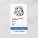 Recherche de policier cartes visite Détective
