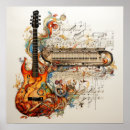 Recherche de guitare électrique rouge posters Musique