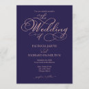 Recherche de rose bleu marine mariage invitations Calligraphie