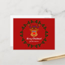 Recherche de rennes noël cartes postales Rouge